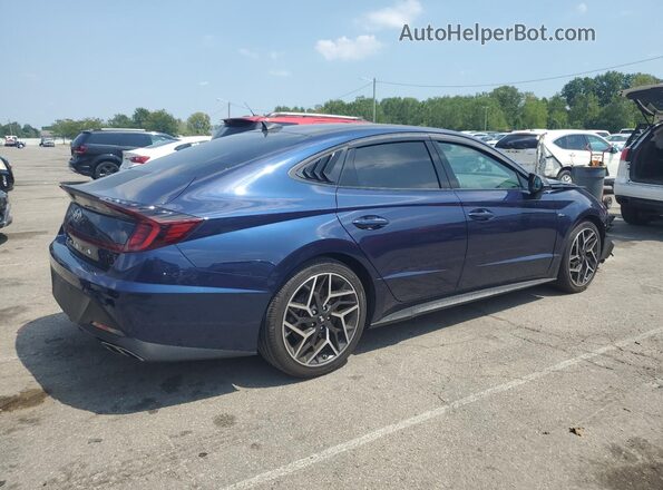 5NPEK4JC4NH149358 2022 HYUNDAI SONATA Blue Trasero derecho