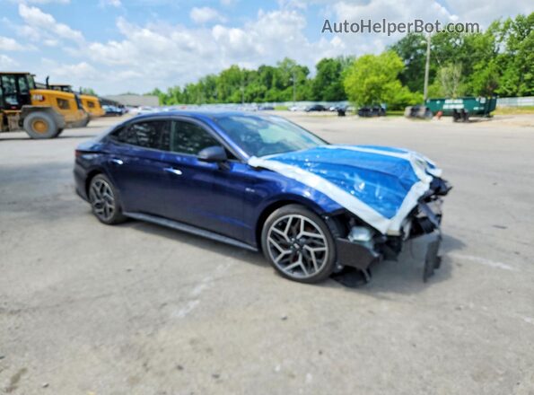5NPEK4JC4NH149358 2022 HYUNDAI SONATA Blue Delantero derecho