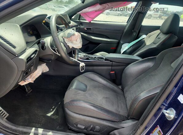 5NPEK4JC7MH131709 2021 HYUNDAI SONATA Blue Սալոնի դիմացի տեսք