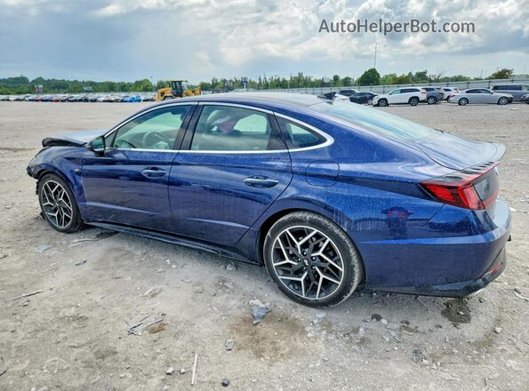 5NPEK4JC7MH131709 2021 HYUNDAI SONATA Blue Հետևի ձախ
