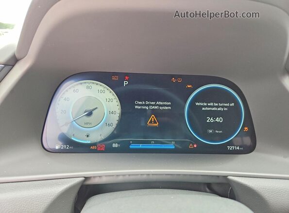 5NPEK4JC7NH146650 2022 HYUNDAI SONATA Белый Вид щитка приборов