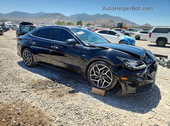 5NPEK4JC9MH105516 2021 HYUNDAI SONATA Black Передня права чверть