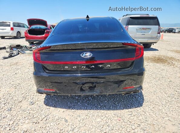 5NPEK4JC9MH105516 2021 HYUNDAI SONATA Black Вид ззаду