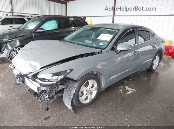 5NPEL4JA0LH015553 2020 HYUNDAI SONATA Gray წინა მარცხენა ხედი სამი მეოთხედიდან