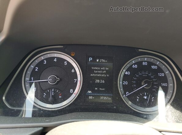 5NPEL4JA1MH083796 2021 HYUNDAI SONATA Black Widok zestawu wskaźników