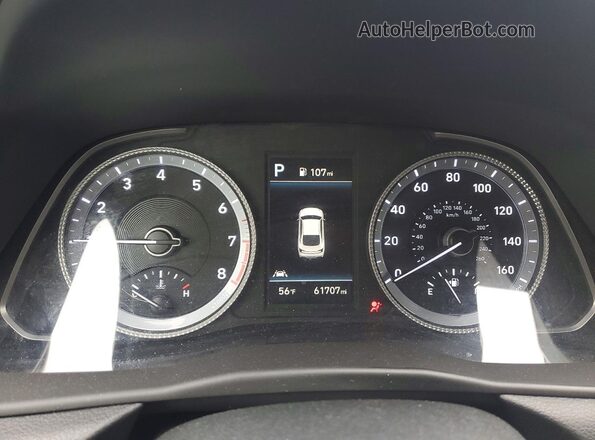 5NPEL4JA2MH081300 2021 HYUNDAI SONATA Black Widok zestawu wskaźników