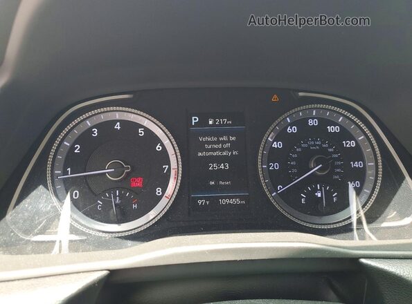 5NPEL4JA2MH083516 2021 HYUNDAI SONATA White ხელსაწყოთა პანელის ხედი
