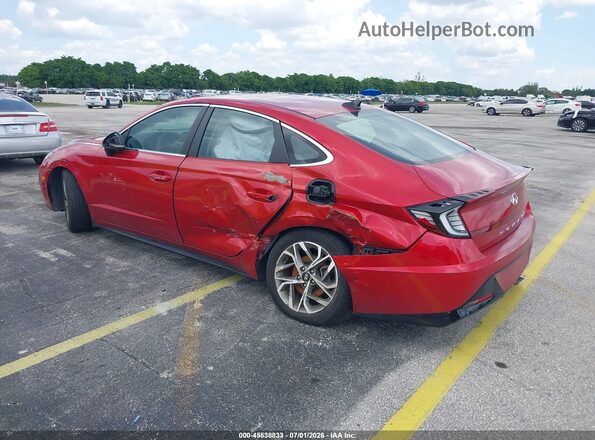 5NPEL4JA3MH093763 2021 HYUNDAI SONATA Red Rear left