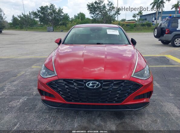 5NPEL4JA3MH093763 2021 HYUNDAI SONATA Red Instrument cluster view