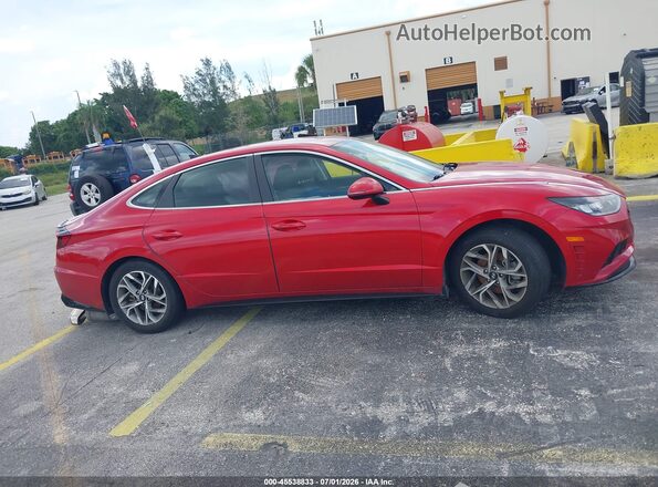 5NPEL4JA3MH093763 2021 HYUNDAI SONATA Red Rear interior view