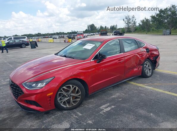 5NPEL4JA3MH093763 2021 HYUNDAI SONATA Red Front left