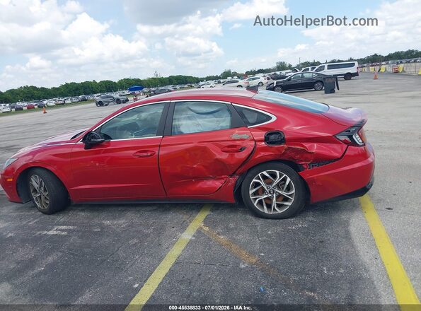 5NPEL4JA3MH093763 2021 HYUNDAI SONATA Red 360 interior view