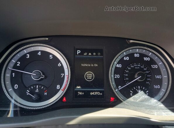 5NPEL4JA4LH004572 2020 HYUNDAI SONATA Black Widok zestawu wskaźników