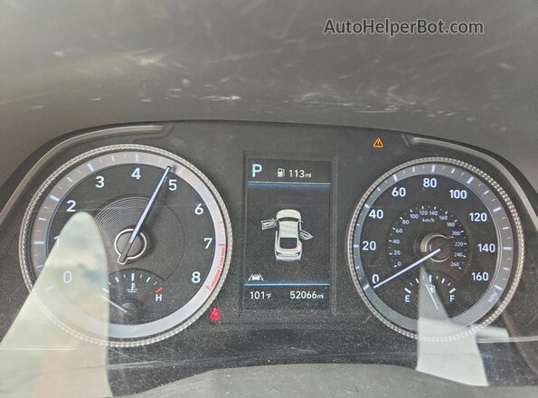 5NPEL4JA9MH100604 2021 HYUNDAI SONATA Gray Widok zestawu wskaźników