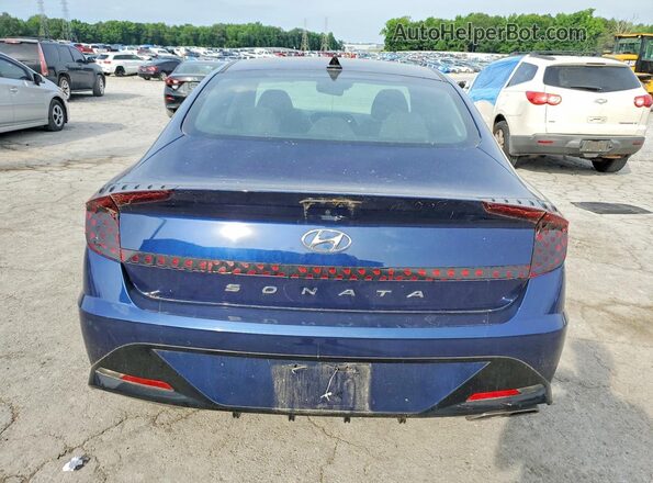 5NPEL4JAXNH143253 2022 HYUNDAI SONATA Blue Vista trasera