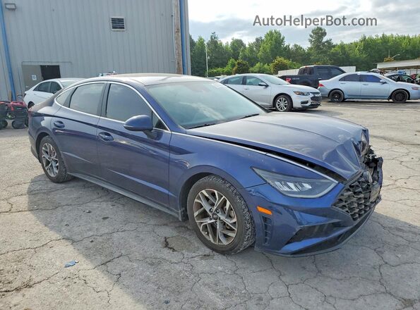 5NPEL4JAXNH143253 2022 HYUNDAI SONATA Blue Delantero derecho