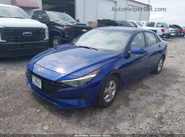5NPLL4AG0MH046573 2021 HYUNDAI ELANTRA Blue წინა მარცხენა ხედი სამი მეოთხედიდან