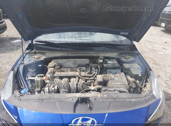 5NPLL4AG0MH046573 2021 HYUNDAI ELANTRA Blue უკანა ხედი