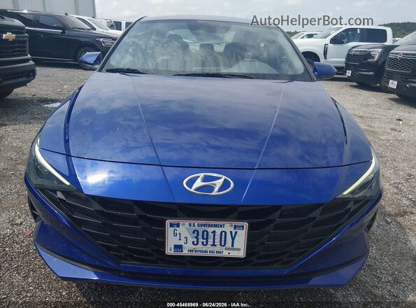 5NPLL4AG0MH046573 2021 HYUNDAI ELANTRA Blue წინა ხედი