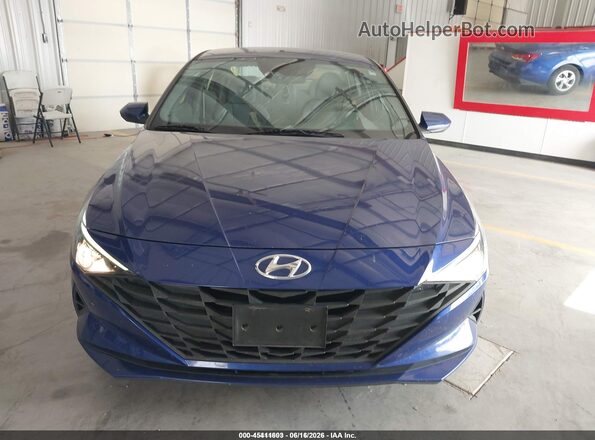 5NPLL4AG0MH048971 2021 HYUNDAI ELANTRA Синий Вид спереди