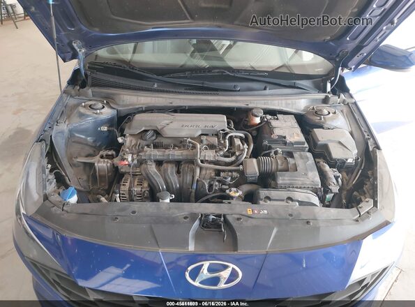 5NPLL4AG0MH048971 2021 HYUNDAI ELANTRA Синий Вид сзади