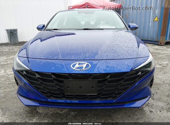 5NPLL4AG1MH047327 2021 HYUNDAI ELANTRA Blue Widok zestawu wskaźników