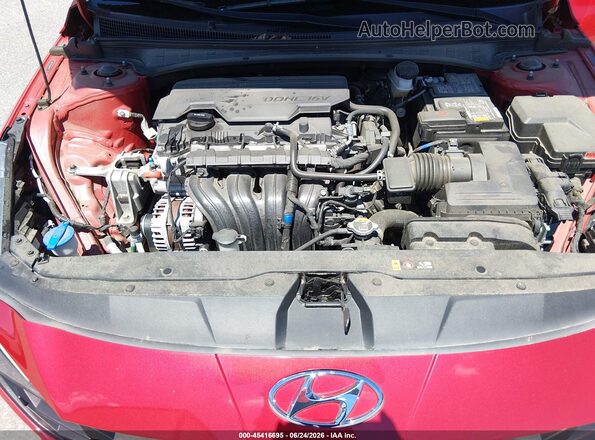 5NPLL4AG1MH047859 2021 HYUNDAI ELANTRA Red Widok z tyłu