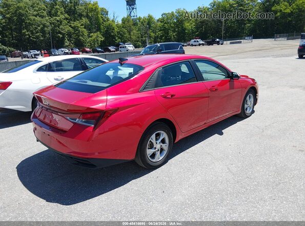 5NPLL4AG1MH047859 2021 HYUNDAI ELANTRA Red Widok wnętrza z tyłu