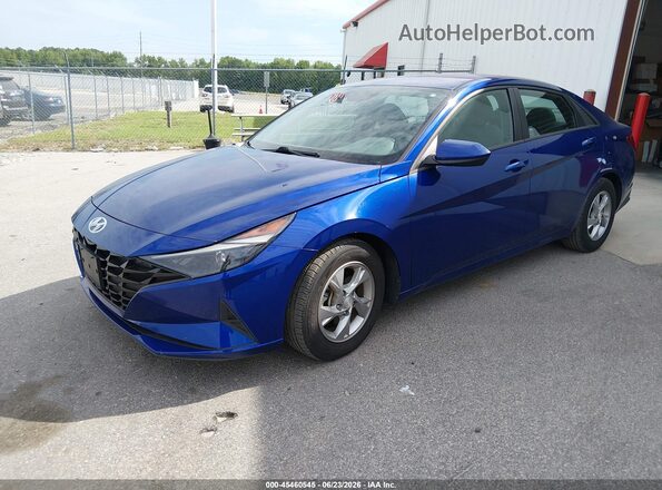 5NPLL4AG2MH050818 2021 HYUNDAI ELANTRA Blue წინა მარცხენა ხედი სამი მეოთხედიდან