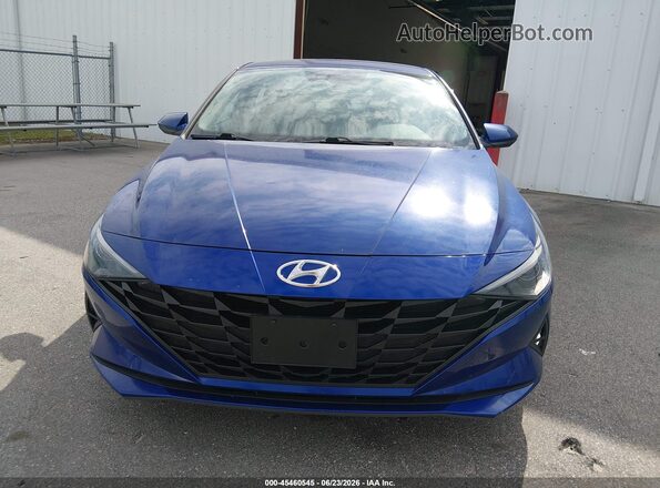 5NPLL4AG2MH050818 2021 HYUNDAI ELANTRA Blue ხელსაწყოთა პანელის ხედი