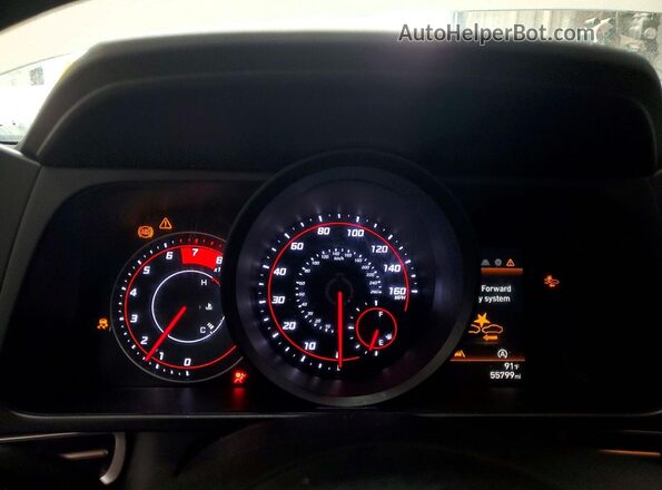 5NPLL4AG3MH042145 2021 HYUNDAI ELANTRA Белый Вид щитка приборов