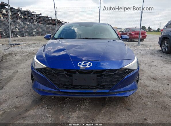 5NPLL4AG3MH050651 2021 HYUNDAI ELANTRA Blue Vista del cuadro de instrumentos