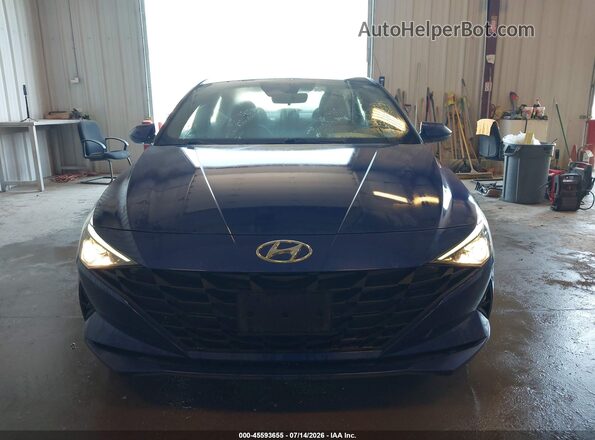5NPLL4AG5MH044186 2021 HYUNDAI ELANTRA Blue Вид спереду