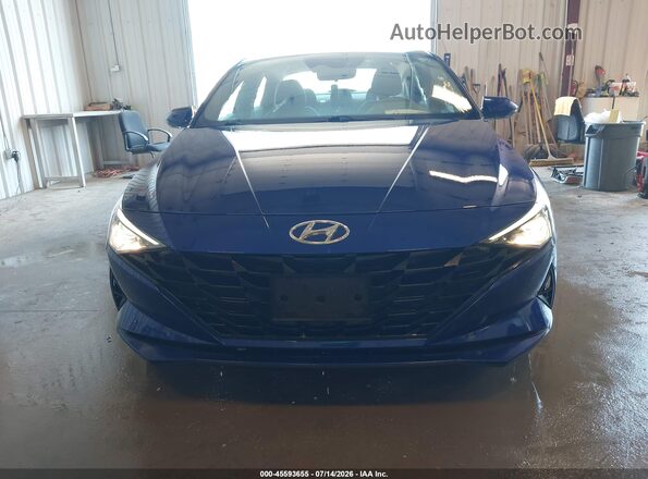 5NPLL4AG5MH044186 2021 HYUNDAI ELANTRA Blue Вид задньої частини салону