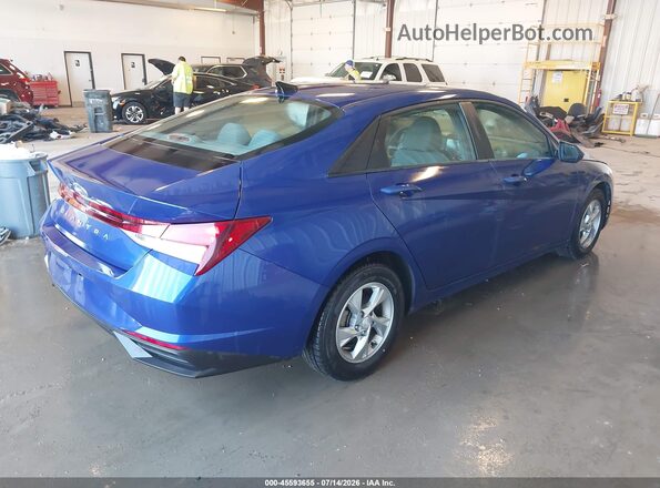 5NPLL4AG5MH044186 2021 HYUNDAI ELANTRA Blue Задня права чверть