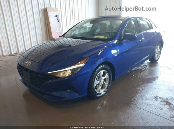 5NPLL4AG5MH044186 2021 HYUNDAI ELANTRA Blue Передня ліва чверть