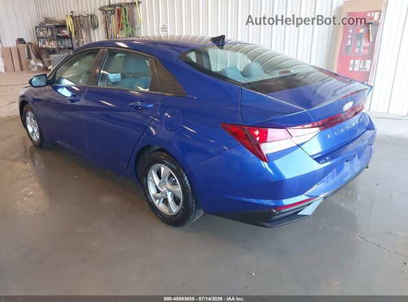 5NPLL4AG5MH044186 2021 HYUNDAI ELANTRA Blue Задня ліва чверть