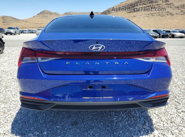 5NPLL4AG5MH046908 2021 HYUNDAI ELANTRA Blue Հետևի տեսք