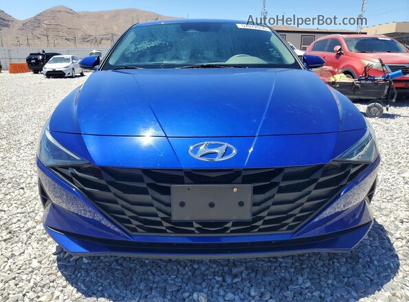 5NPLL4AG5MH046908 2021 HYUNDAI ELANTRA Blue Դիմացի տեսք