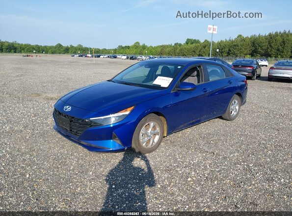5NPLL4AG5MH048867 2021 HYUNDAI ELANTRA Blue Передня ліва чверть