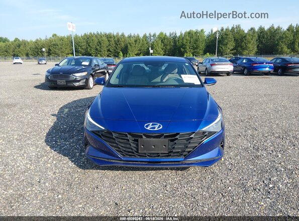 5NPLL4AG5MH048867 2021 HYUNDAI ELANTRA Blue Вид щитка приладів