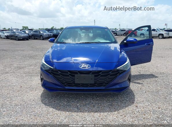 5NPLL4AG5MH049422 2021 HYUNDAI ELANTRA Синий Вид спереди