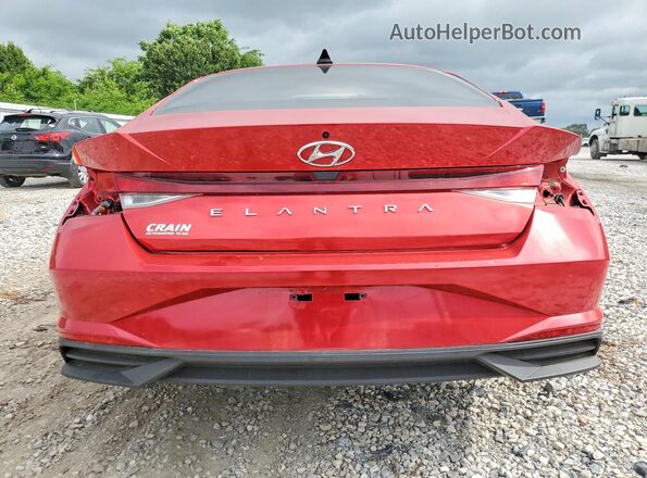 5NPLL4AG5MH050151 2021 HYUNDAI ELANTRA Red Հետևի տեսք