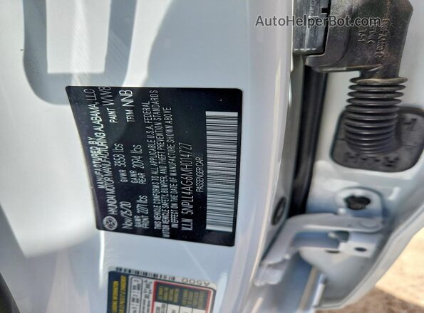 5NPLL4AG6MH014727 2021 HYUNDAI ELANTRA White Вид підкапотного простору