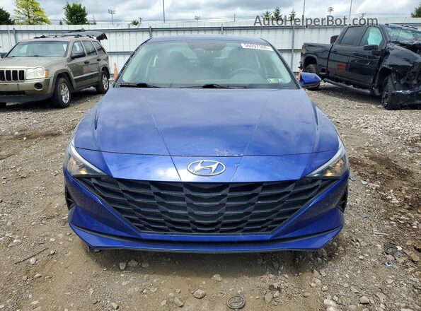 5NPLL4AG6MH033214 2021 HYUNDAI ELANTRA Blue Front view