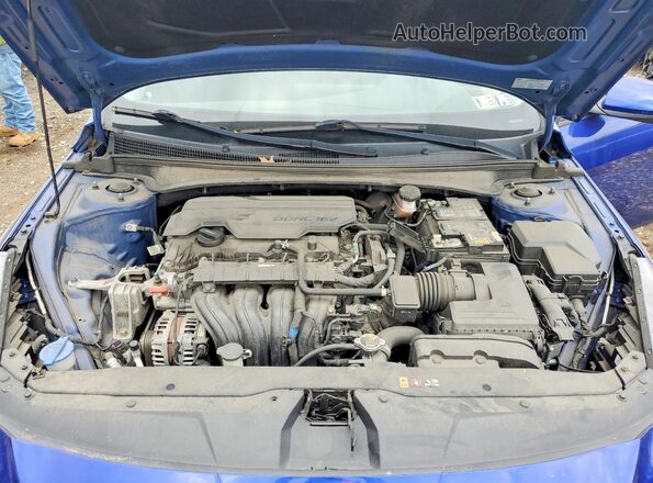 5NPLL4AG6MH033214 2021 HYUNDAI ELANTRA Blue Rear interior view