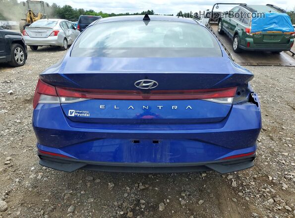 5NPLL4AG6MH033214 2021 HYUNDAI ELANTRA Blue Rear view