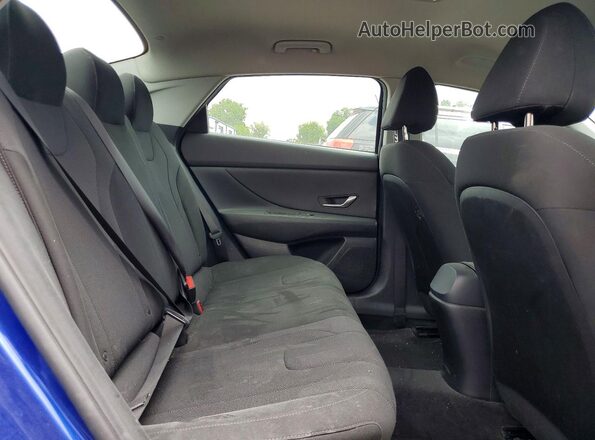 5NPLL4AG6MH033214 2021 HYUNDAI ELANTRA Blue Rear seats view