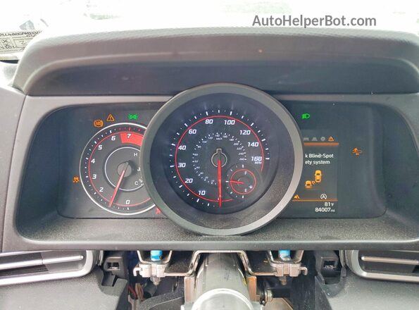 5NPLL4AG6MH033214 2021 HYUNDAI ELANTRA Blue Instrument cluster view