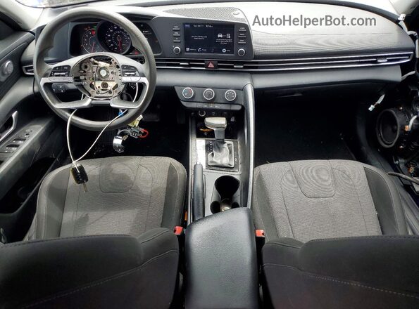 5NPLL4AG6MH033214 2021 HYUNDAI ELANTRA Blue Dashboard view
